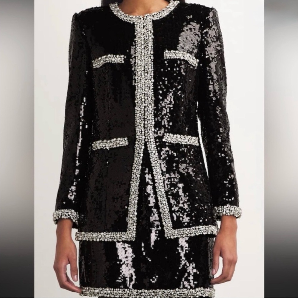 Veronica Beard Black Sequin Blazer